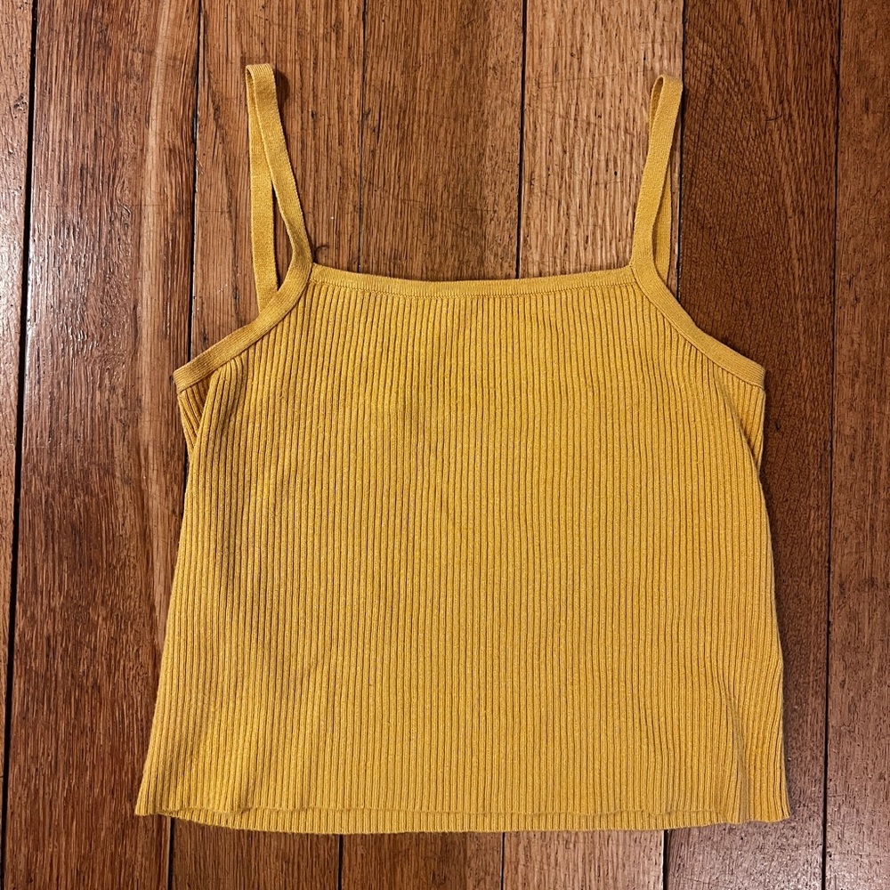 Brandy Melville Mustard Ribbed Camisole